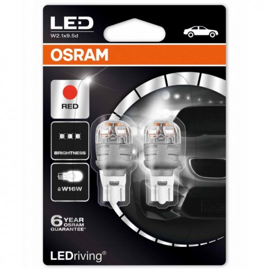 OSRAM LEDriving W16W 12V Red (Pair)