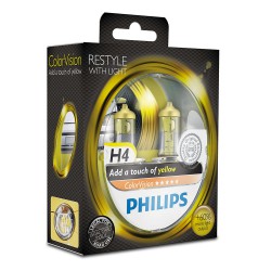 H4 PHILIPS ColorVision Yellow 3350K (Pair)
