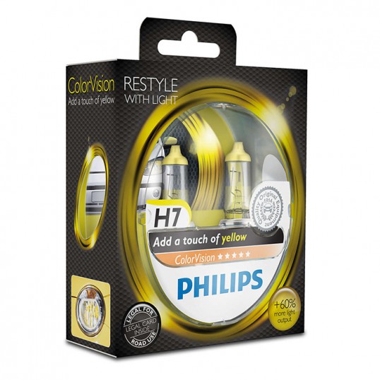 H7 PHILIPS ColorVision Yellow 3350K (Pair)