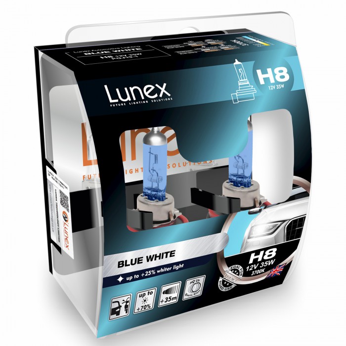 H8 LUNEX BLUE WHITE 3700K (Pair)