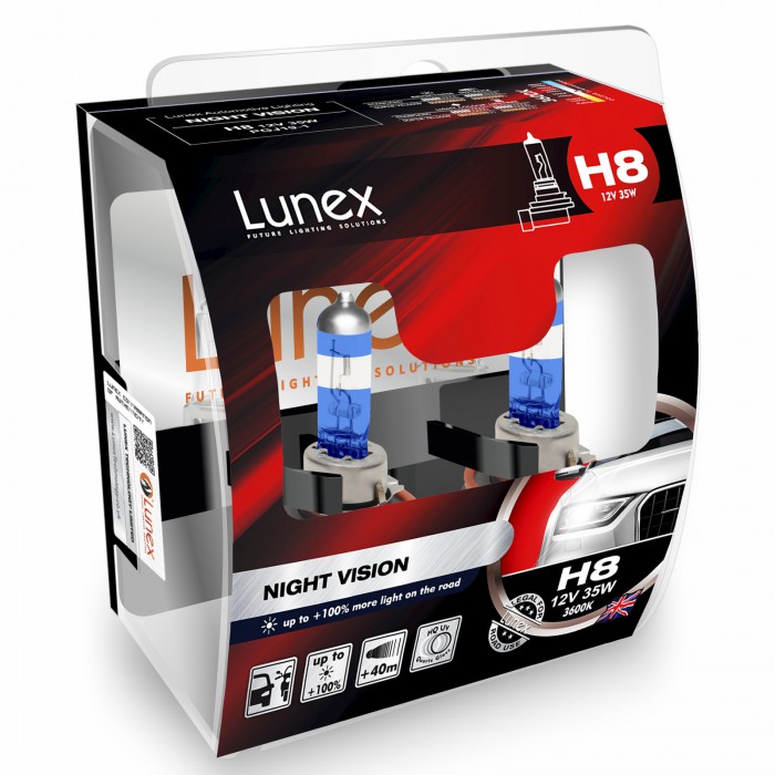 H8 LUNEX NIGHT VISION 3600K (Pair)